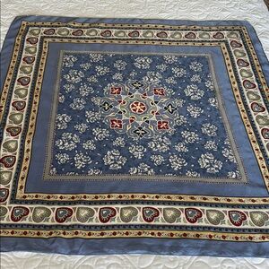 Beautiful Vintage Floral/Heart patterned Silk Square Scarf